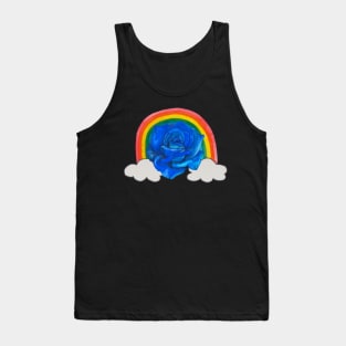 Blue rose in clouds Tank Top